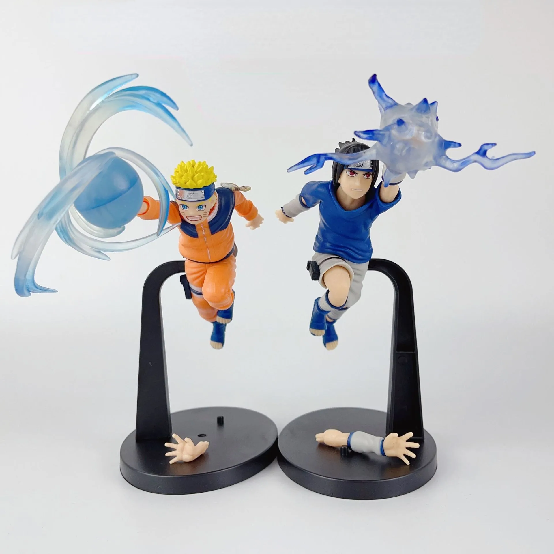 kf S7e615be4f1c844588ef2562b3f9b7b42Y Bandai 16cm Anime NARUTO Sasuke Itachi Naruto Kakashi Figure Battle Damage Figurines PVC Model Doll Collection - Naruto Gifts Store