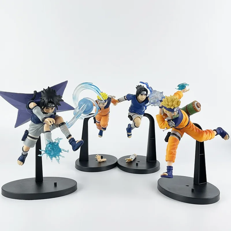 kf Sf8864e0256764c18b76044022c5e2731L Bandai 16cm Anime NARUTO Sasuke Itachi Naruto Kakashi Figure Battle Damage Figurines PVC Model Doll Collection - Naruto Gifts Store