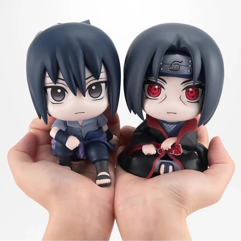 kf Sfc09f0bcbe6b4fb1b83c6e9b59f19f6a8 9cm Naruto Anime Figure Naruto Kakashi Action Figure Q Version Kawaii Sasuke Itachi Figurine Car Decoration - Naruto Gifts Store