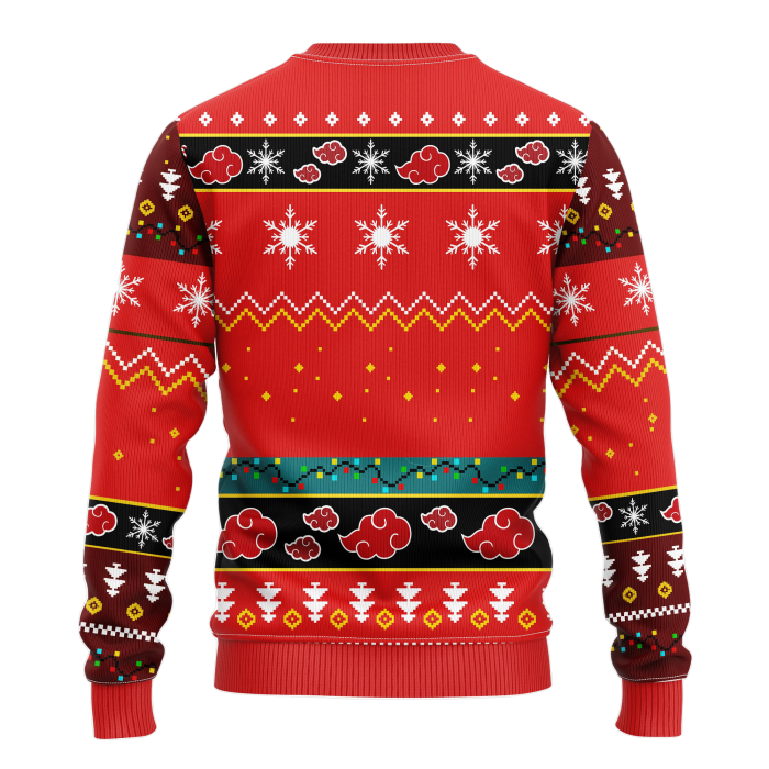 Akatsuki Naruto Anime Ugly Christmas Sweater Red