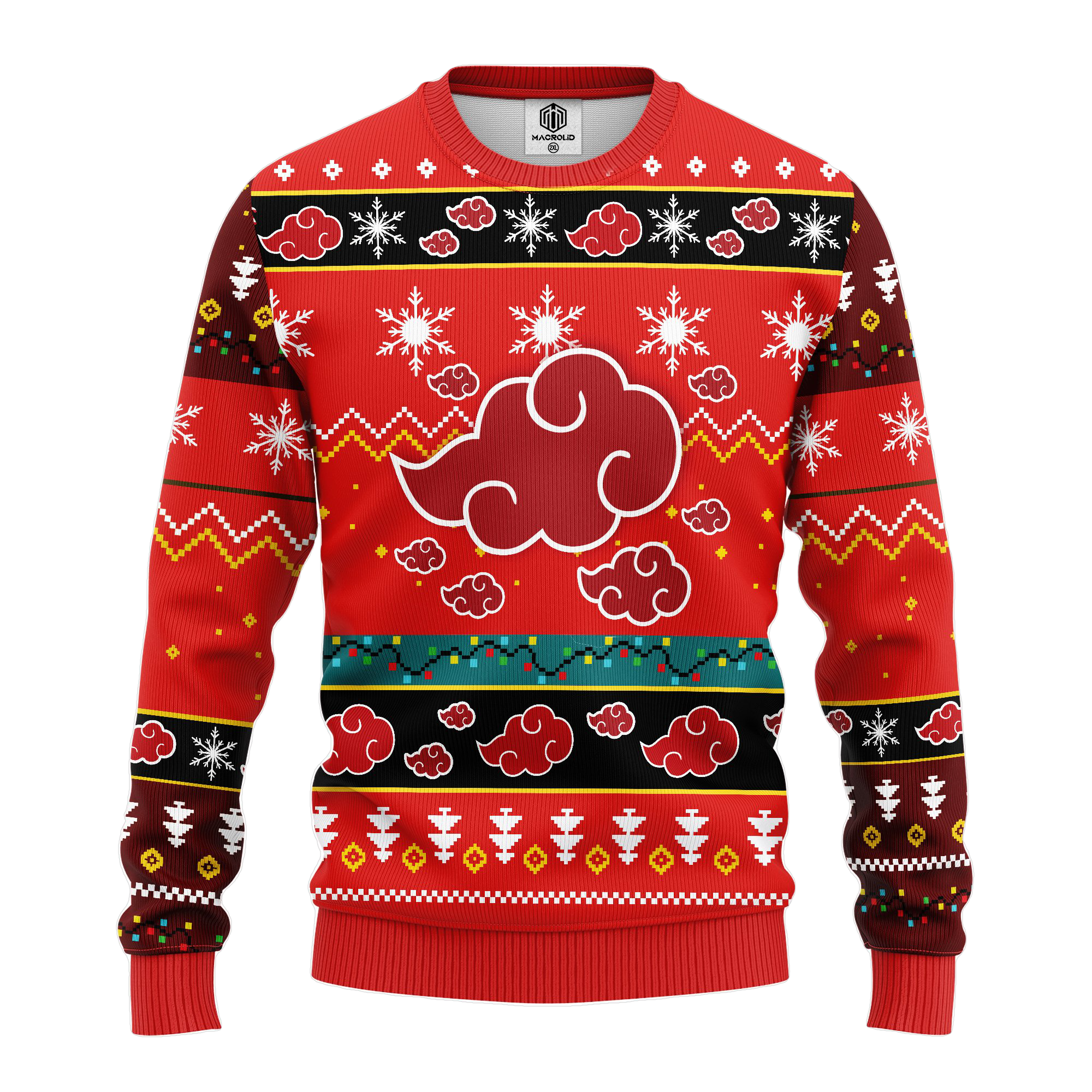 Akatsuki Naruto Anime Ugly Christmas Sweater Red