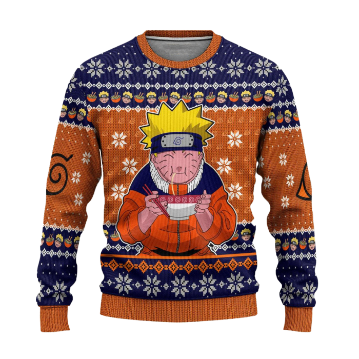 Naruto Ramen Anime Ugly Christmas Sweater Xmas Gift