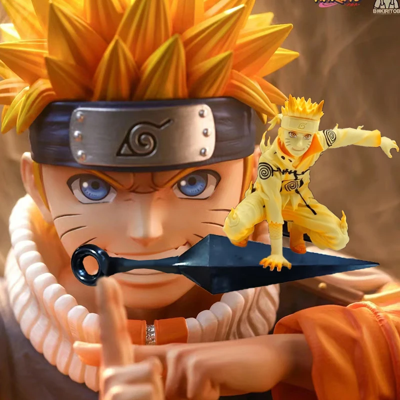 kf S15bed9cfb5ab4efc84e4a13fcd69af15U 18cm Naruto Anime Figure Uzumaki Naruto Figurine Collectible Kagebunsin No Jyutu Pvc Statue Model For Boy - Naruto Gifts Store